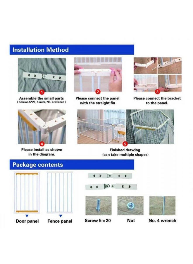 AIWANTO Square Pet Fence Panels, Modular Pet Playpen for Small Dogs, Puppies & Rabbits – Indoor & Outdoor Use - Image 3